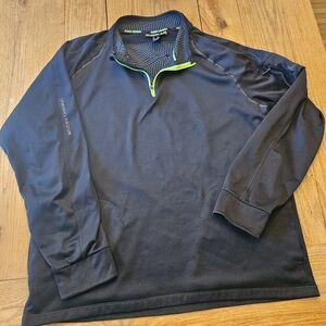 Under Armour Black and Gray Shirt with Green Highlights